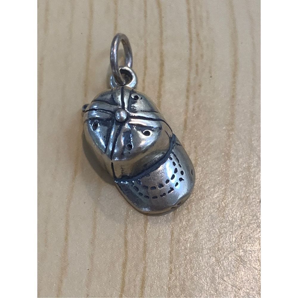 Baseball Cap Sterling Silver Jewelry Charm #cap #sports #hat